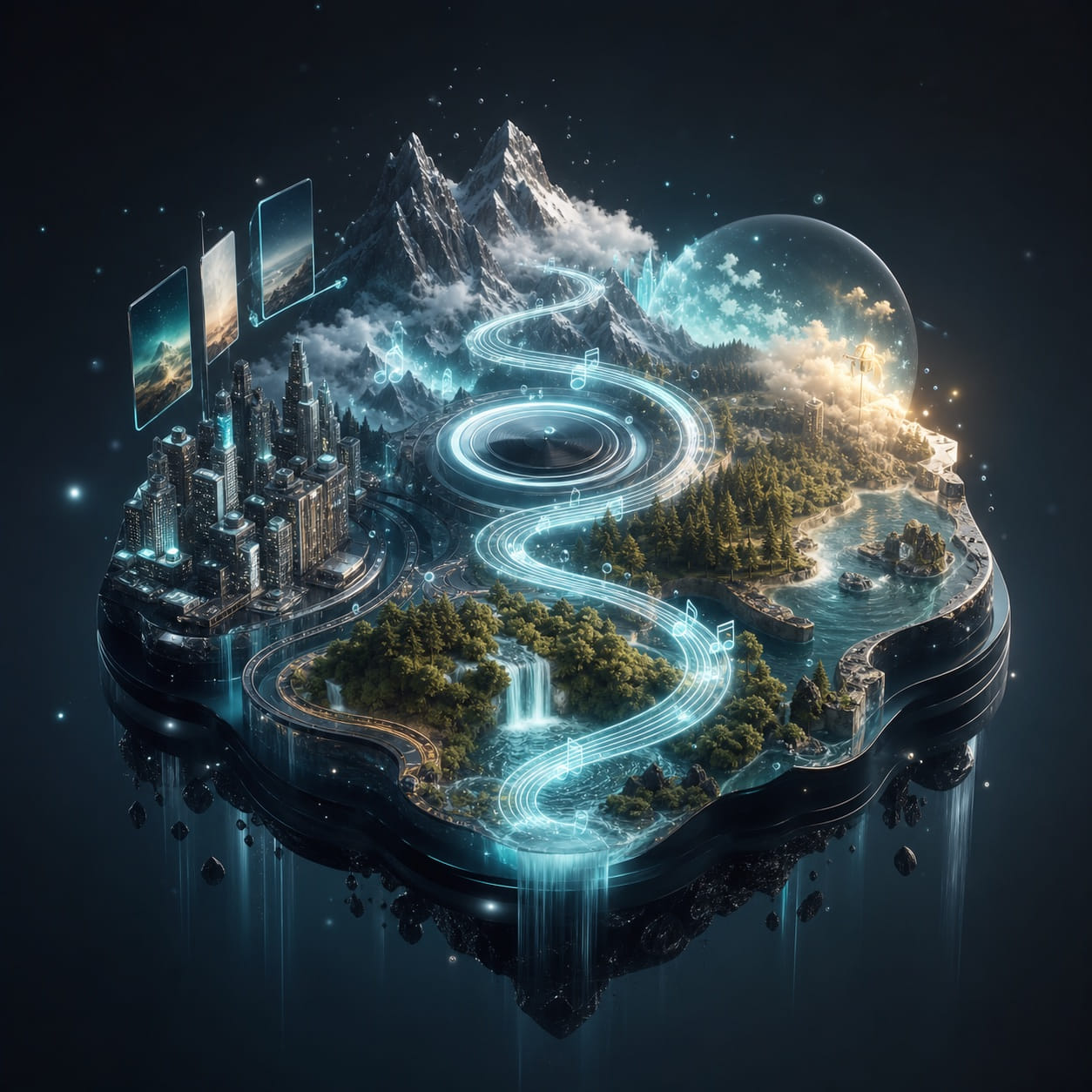 Music waveform visualization